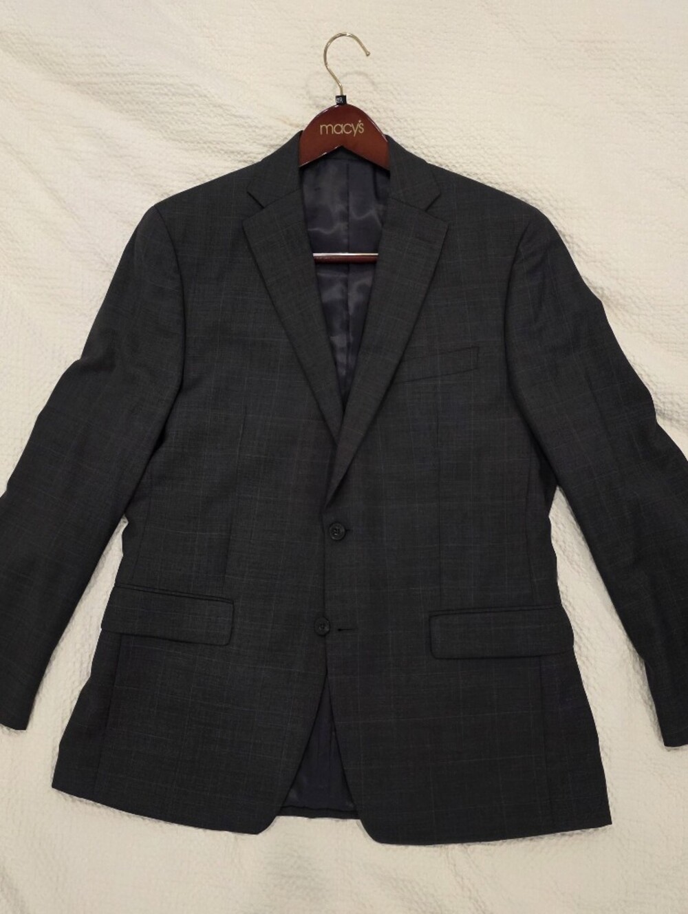 Michael Kors Men's Charcoal Gray Two-Button Blazer 42L